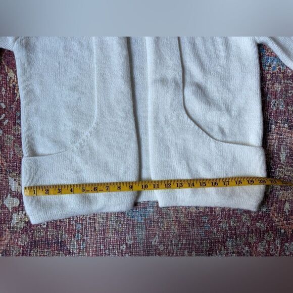 Cozy vintage White Knit American South Side Alpaca wool Cardigan with pockets - Picture 3 of 14
